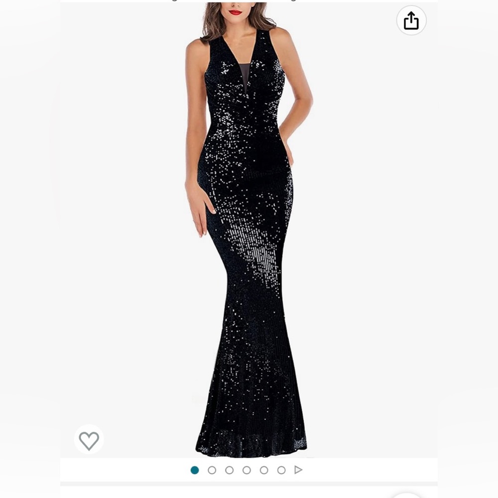 Black sequin gown